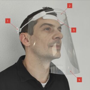 Protective visor in 3D printing