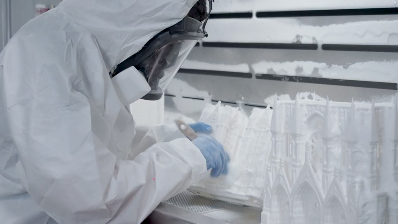 Frittage laser - Cathédrale de Reims (production)